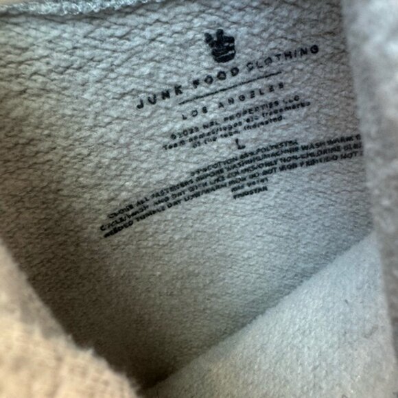 Junk Food Clothing Gray Hoodie size large - Picture 5 of 9